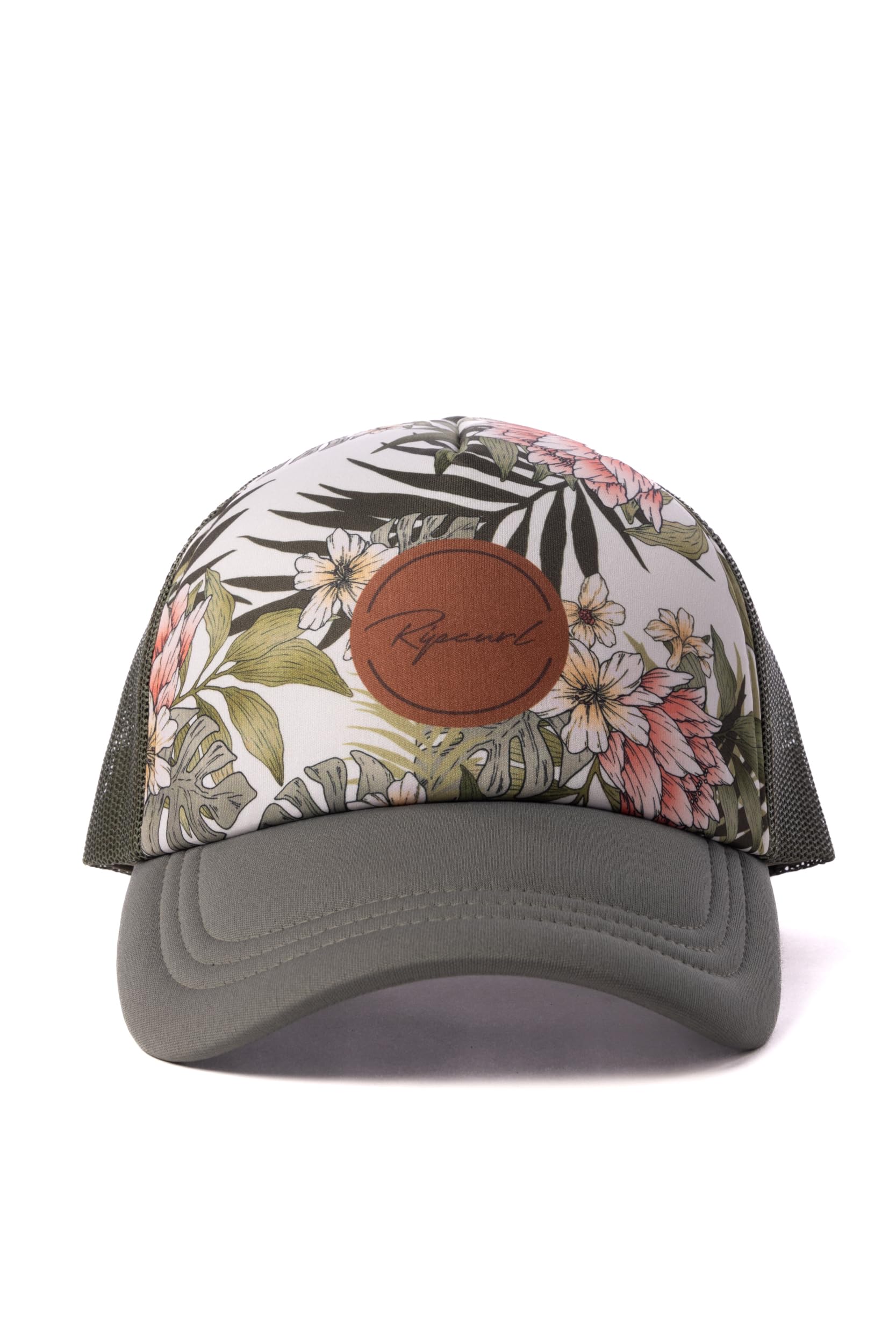 Rip Curl Women's Trucker, Baseball Hat with Adjustable Snapback and Curved Brim for Sun Protection, Olive Exc, One Size
