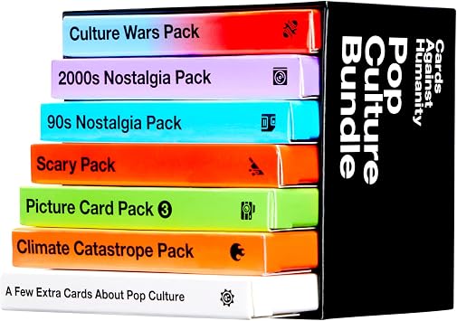 Cards Against Humanity Cards: Pop Culture Pack | 6 Themed Packs + 10 New Cards | New for 2023!