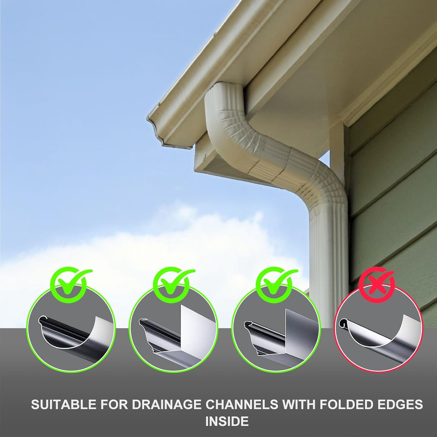 Christmas Light Clips Hangers - Mighty Gutter Clips for Christmas Decoration String Lights Weatherproof - Easy & Quick Installation (200, Black)