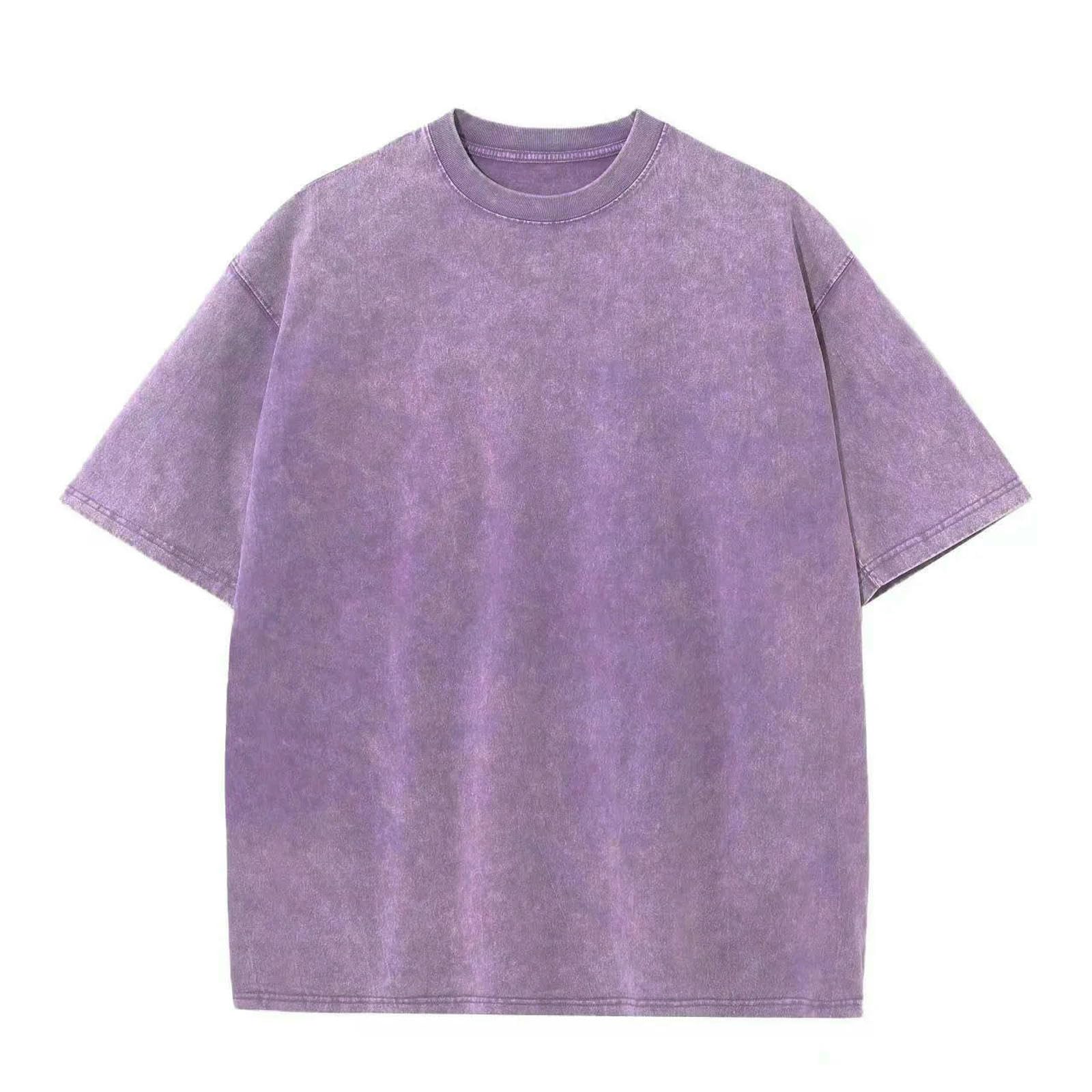 T-shirty męskie bawełniane vintage męska koszulka letnia ciężka kropla ramię krótki rękaw okrągły dekolt topy koszulki koszula dla, Trawiastozielony, XL