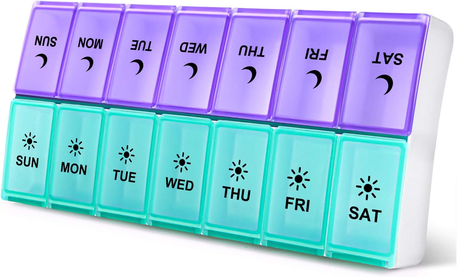 Large Pill Organizer 2 Times a Day, Weekly Pill Box, AM PM Pill Case, Pill Container 7 Day, Vitamin Case Twice a Day