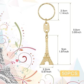 Amazon.co.jp: Inbagi 50ピース エッフェル塔キーリング パリ