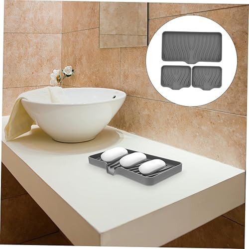 Miniatura 9 de Jabonera de silicona y soporte de esponja para fregadero de cocina y ducha, bandeja de jabón autodrenante para una fácil limpieza y organización,