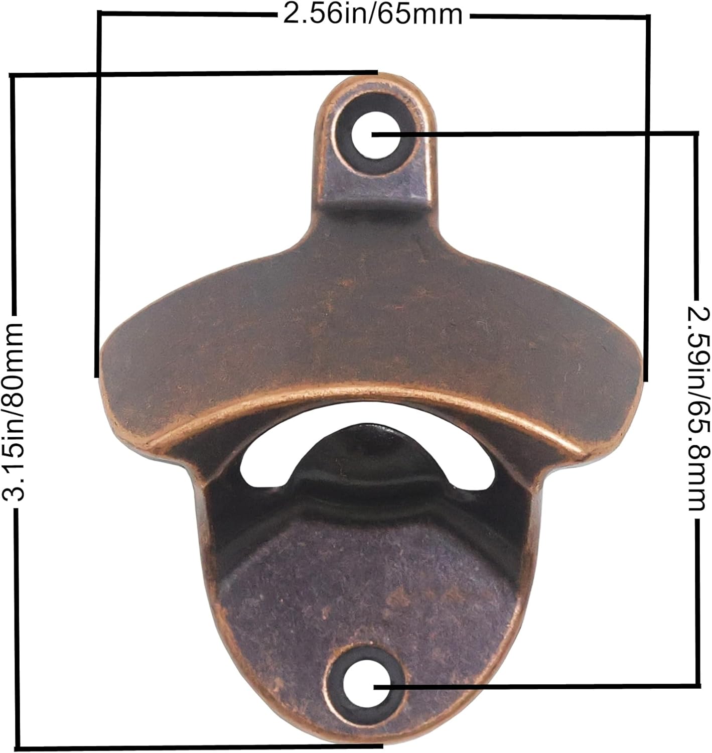 15 PCS Rustic Bottle Opener Wall Mount Beer Top Opener Bulk Stainless for DIY (Antique Copper)
