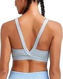 Sports Bras for Women, Medium Support Molded Cup Sports Bras with Sewn in Pads Strappy Workout Yoga Bra