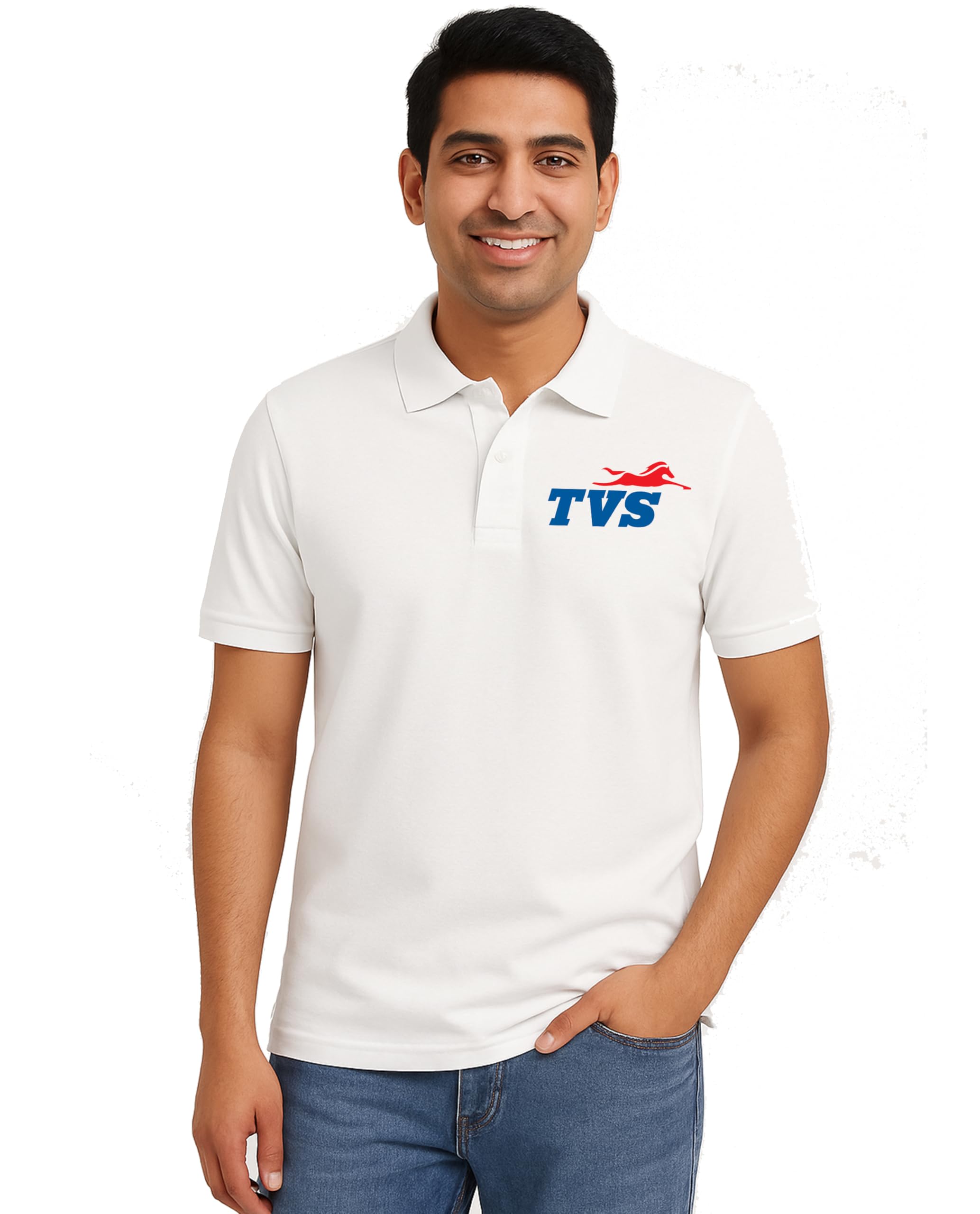 printholic TVS Logo Printed Polo Collar T-Shirt for Men & Women | Half Sleeve Cotton Blend Workwear Uniform Staff T-Shirt for TVS Showroom, Service Center & Technicians-picture-17