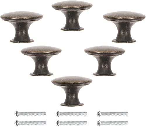 Miniatura 5 de DOITOOL Perillas de cajón, 6 piezas de manijas de puerta de gabinete, pomos de aparador, manijas redondas de cajón vintage, pomos de puerta de