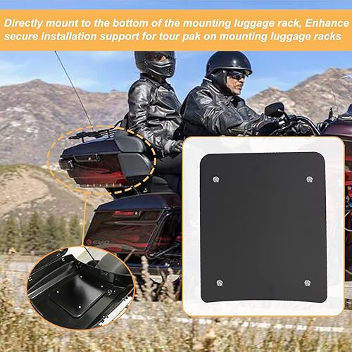 Miniatura 3 de Placa de refuerzo interior del paquete de viaje para Harley Touring Rushmore Chopped King Tour Pak Razor Touring Pack, Road King, Street Glide,