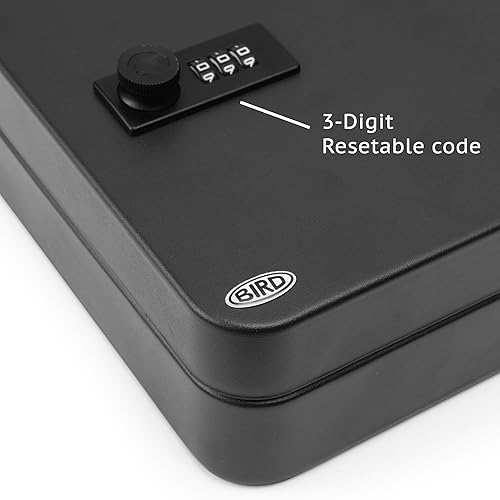 Miniatura 4 de BIRD Armario de llaves combinado, caja de llaves montada en la pared, almacenamiento para hasta 20 llaves