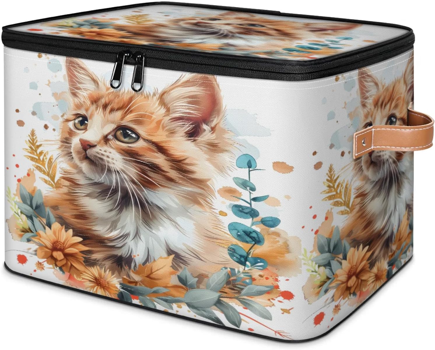 2-Pack Storage bins with lids - 26 quart organizer bins - Collapsible fabric storage bins with sturdy handles and double zipper tops - Versatile for home, toys, dorm rooms