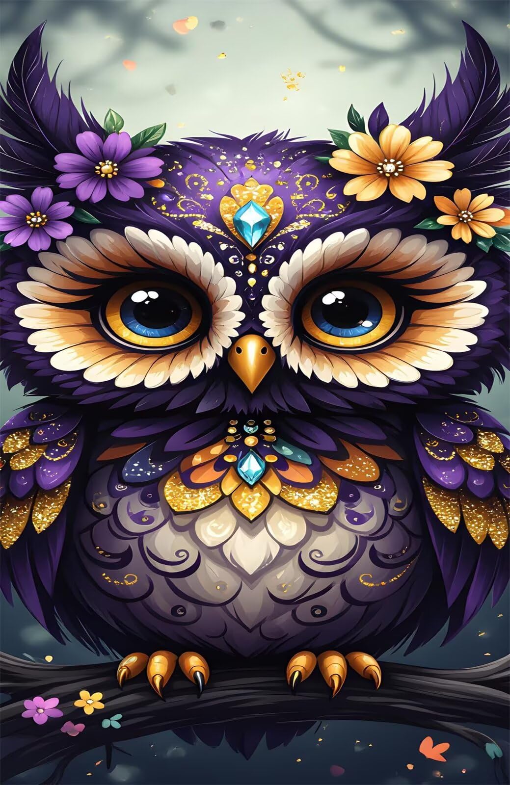 Puzzle 4000 Pezzi per Adulti Fiori Gufo, Puzzle Classici 141x87cm, Relax e Riduzione dello Stress, Decorazione Murale Unica