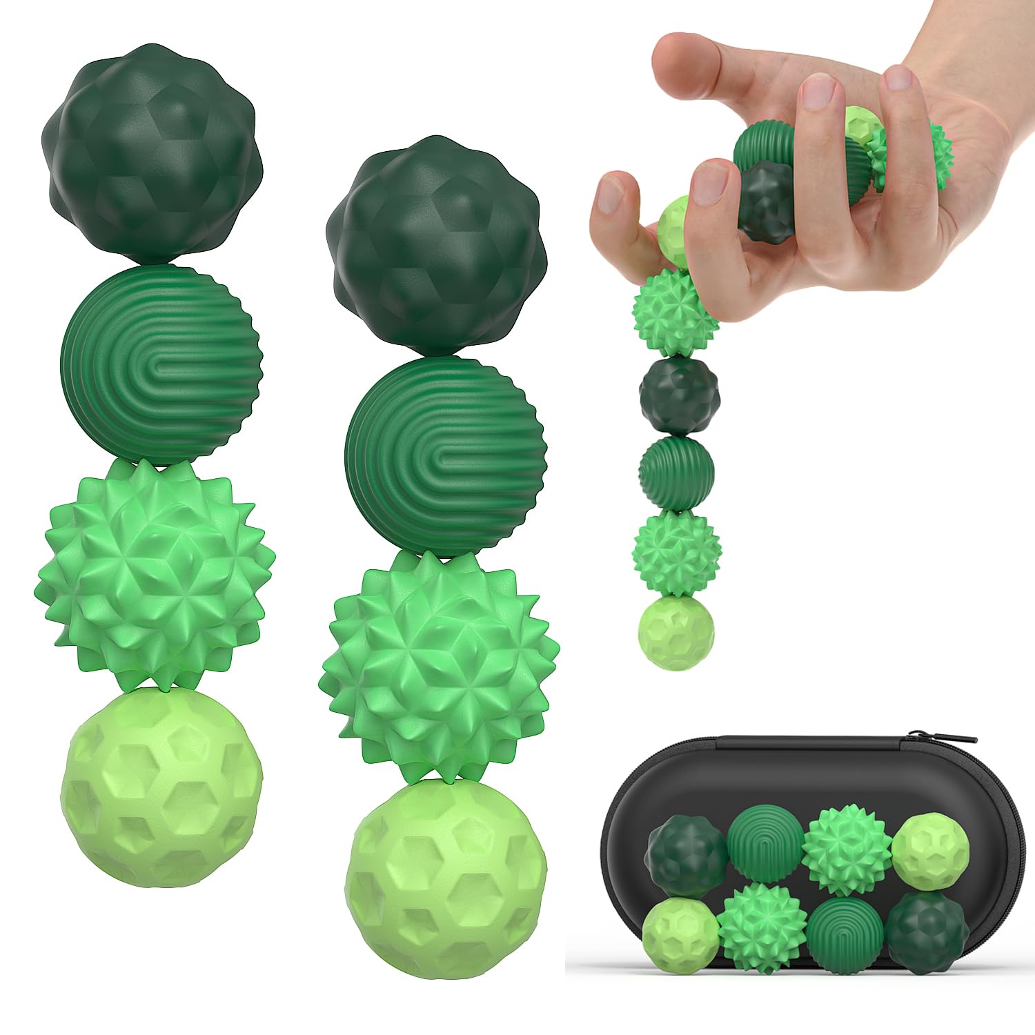 Magnetic Balls Fidget Toys for Adults&Teens, 8Pcs Silicone Sensory Stress Relief Toys with Autism, ADHD, Anxiety