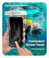 Vista 5 de GOOSPERY Paquete de 2 bolsas universales impermeables para teléfono, funda seca para teléfono celular subacuático, bolsa de playa compatible