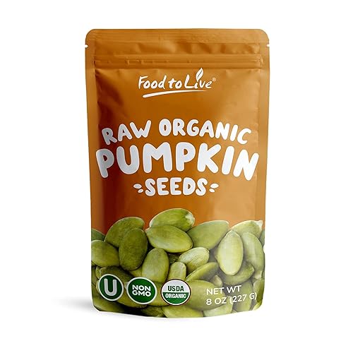 Semillas de calabaza germinadas orgánicas con sal del Himalaya 8 onzas sin OMG ligeramente saladas crudas aptas para keto y paleo veganas a granel