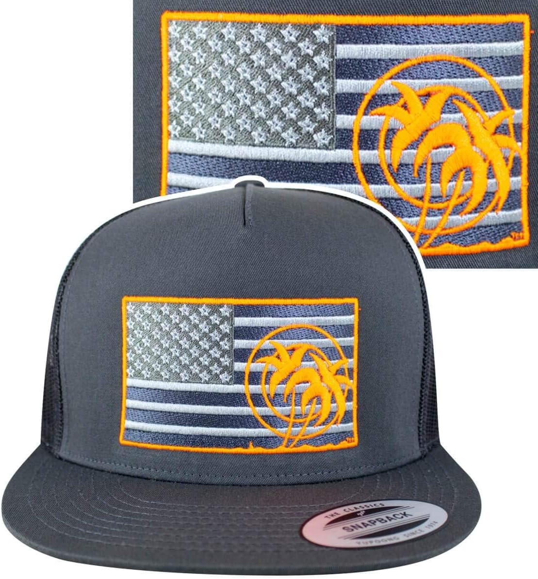 Premium Snapback Baseball Cap – Strong Trucker Hat with Mesh Back for Sports, Fishing, Golf, Beach and All Outdoor Activities - Embroidered Logo (Charcoal)