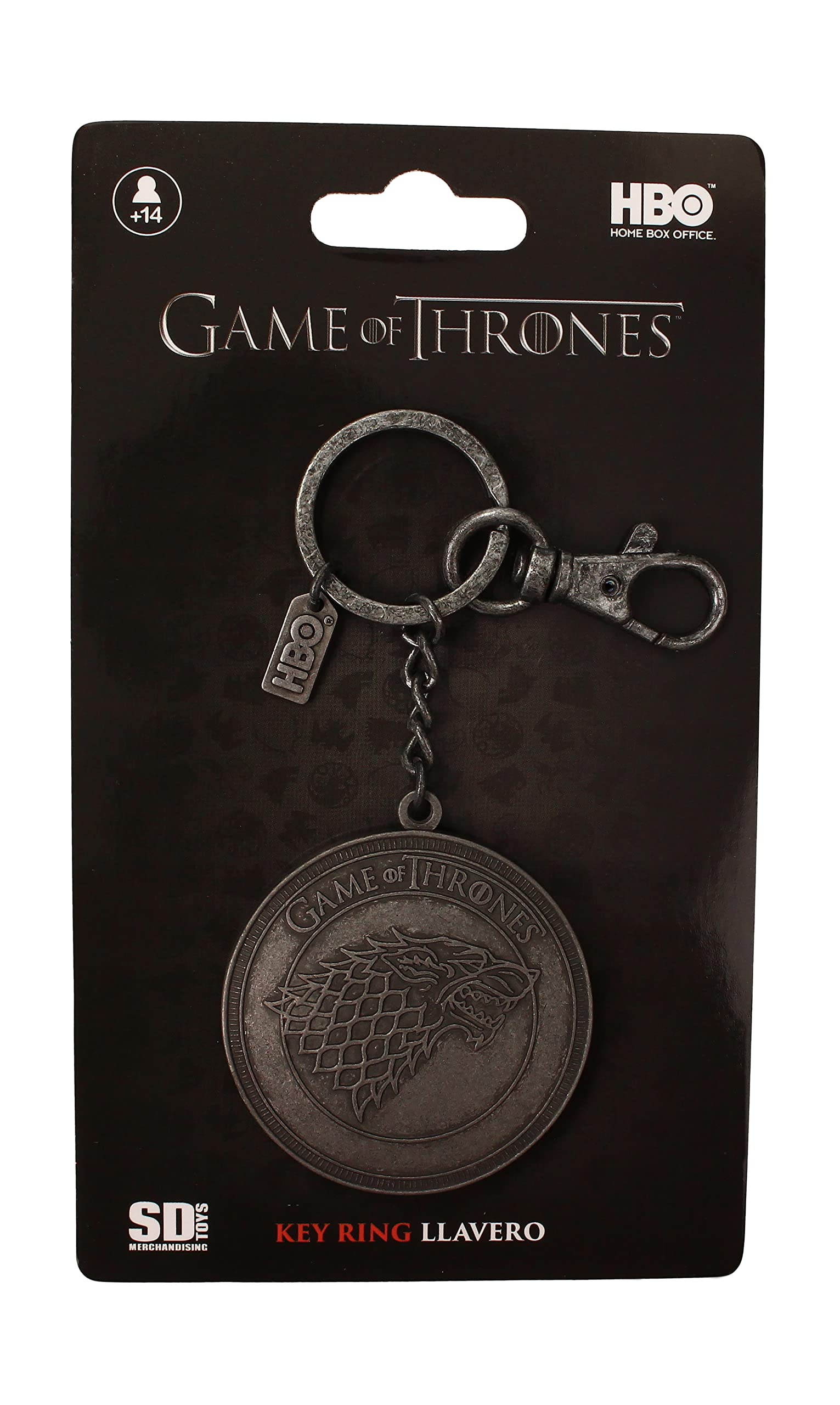 Game Of Thrones Schlüsselanhänger Stark – Offiziell Lizenziert, Aus Metall, Detailreich