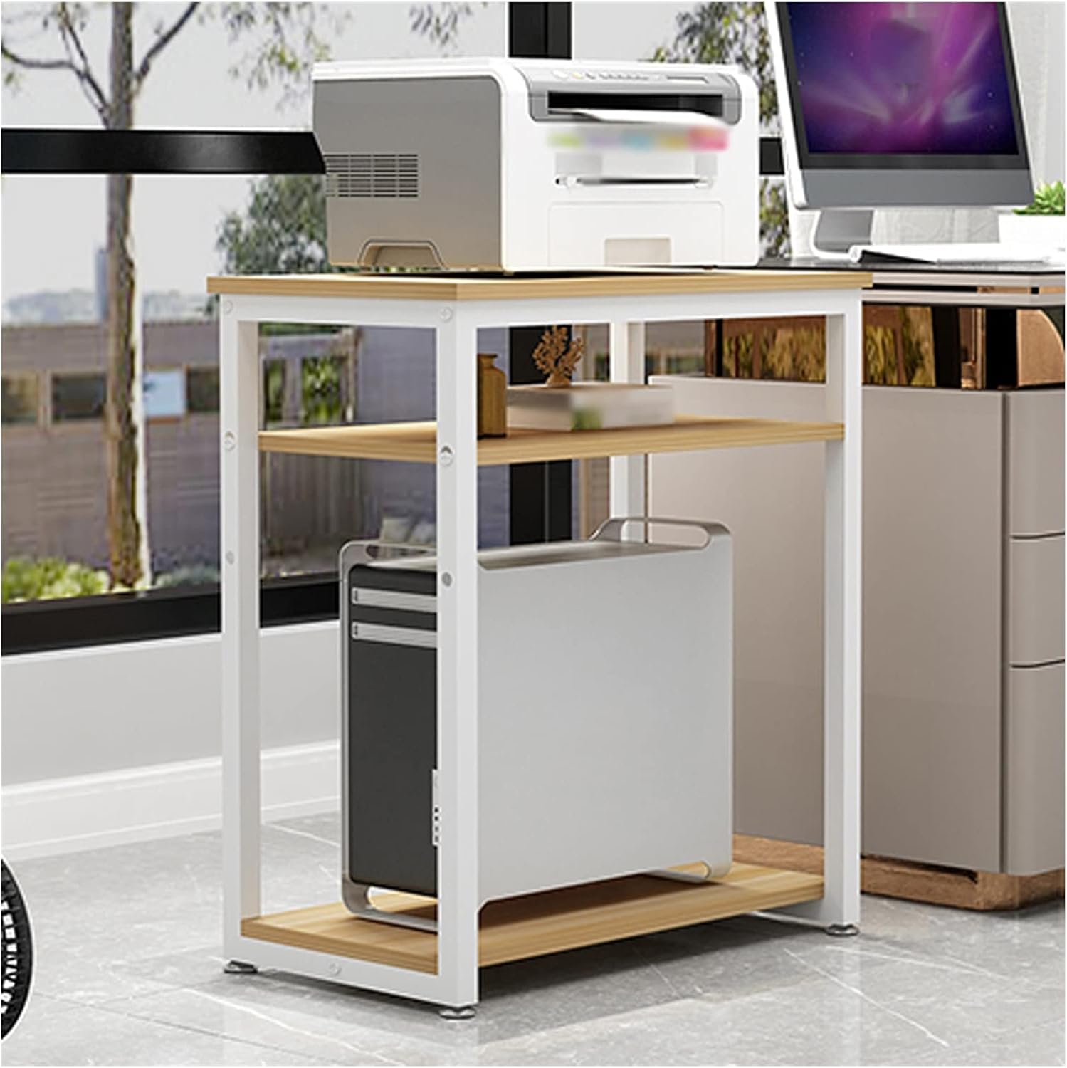 Printer Stand Rack Desktop Printer Stand 3-Tier Printer Stand Desk
