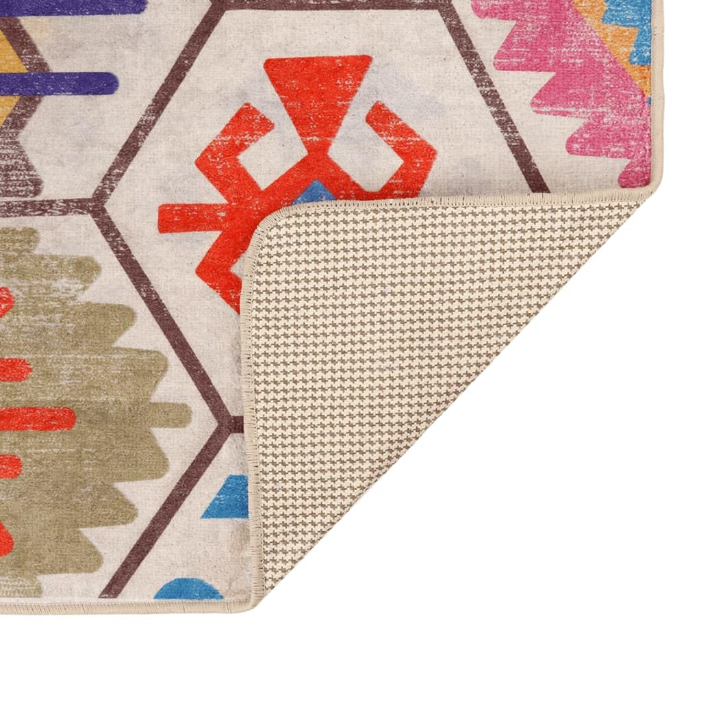vidaXL Tapis Lavable Multicolore 120x180 cm