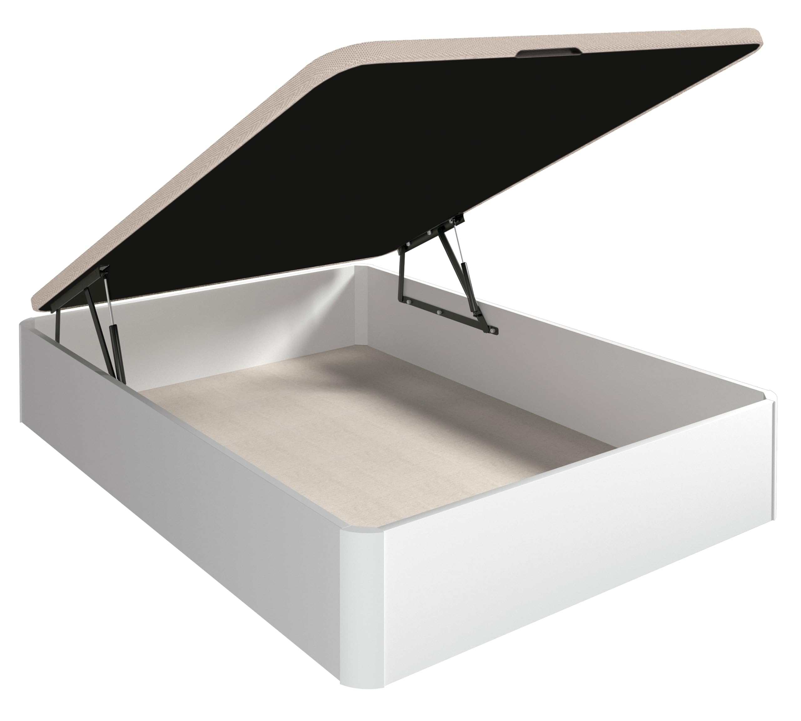 Canapé con Tapa 3D SHIITO Modelo Trevi 150x190 cm Blanco Almacenamiento