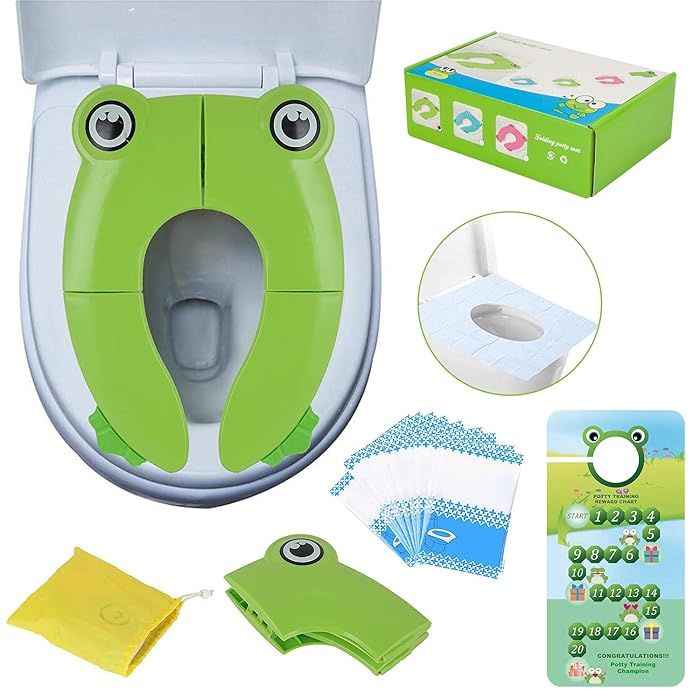 Buy Foldable Toddler Travel Toilet Seat,Anti Pinch Silicone Strap