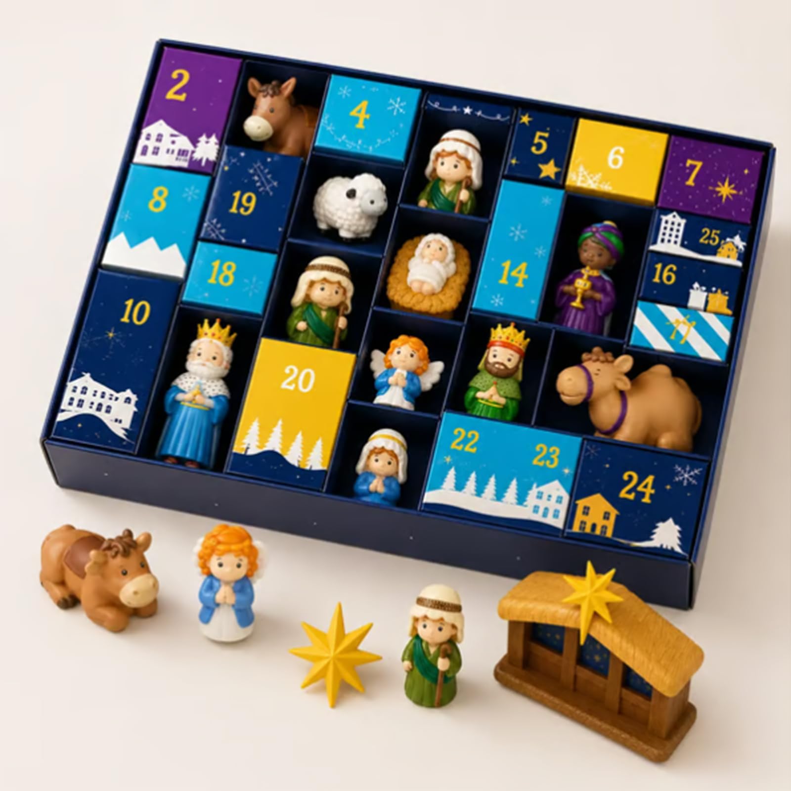 Calendario dell'Avvento Natività 2026 – Set di storie di Natale (1set)