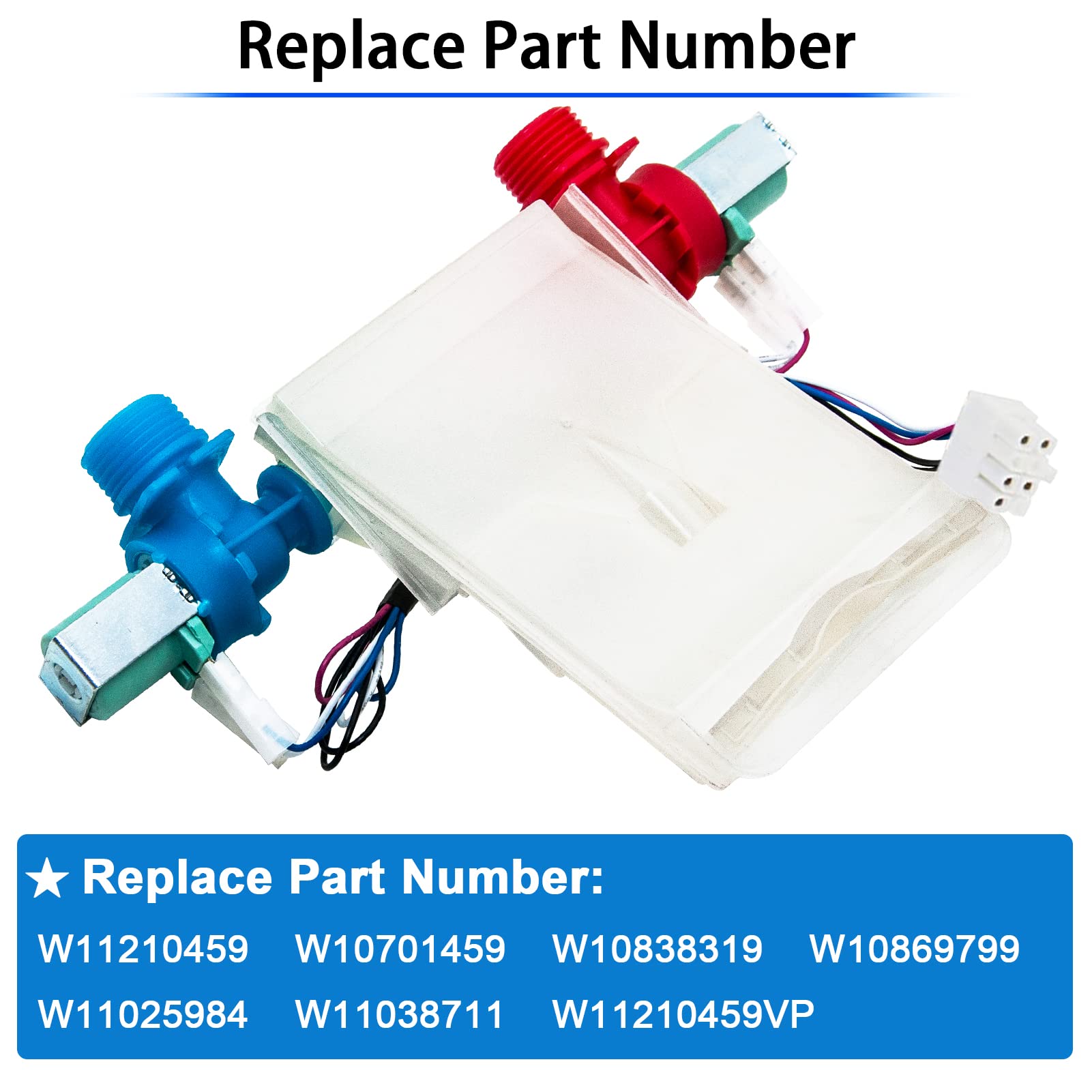 W11036930 valvola acqua rondella adatta per Whirlpool Maytag Amana Inglis sostuire W11316256 AP6835737 4929298 PS12711564 EAP12711564  1420