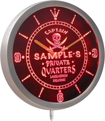 Miniatura 3 de AdvPro ncpw-tm Private Quarters - Reloj de pared LED con letrero de neón con texto en inglés «Private Quarters»