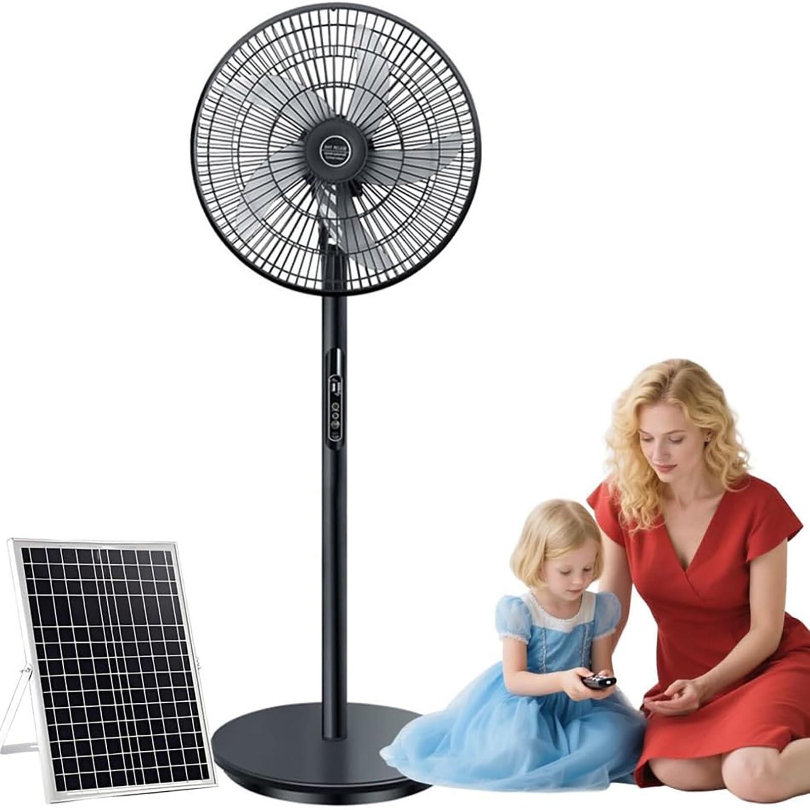 Ventilador de pedestal oscilante de 3 velocidades con control remoto 1