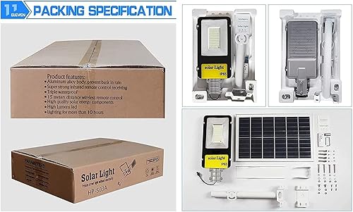 Miniatura 8 de Luz solar para patio, luces solares para jardín, luz de calle de energía solar, 50 W  300 W, luz de inundación de seguridad LED con control remoto,