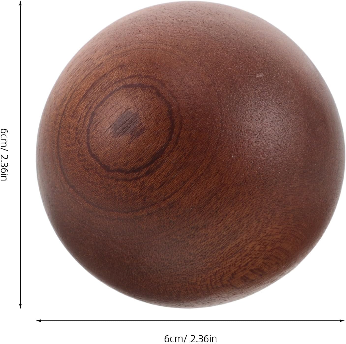 SOLUSTRE 4pcs Round Wooden Decor Balls for Dining Room Table or Bowl Fillers, 2.4in Wood Spheres with Rustic Style, Versatile Use and Flexible Arranging for Everyday Decorative Settings