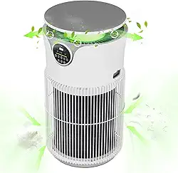 Purificador Ionizador E Ozonizador De Ar, 40m², Purificador de Ar para Pet com Controle por App Tuya WiFi, HEPA H13, UV Sterilizador, PM2.5 - Elimina Pelos, 400m³/h CADR, Bivolt