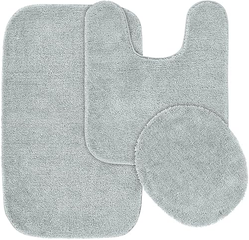 Miniatura 13 de Garland Rug 2 alfombras de baño tradicionales de nailon lavables de espuma marina (17 x 24 pulgadas, 21 x 34 pulgadas), suaves, absorbentes y Espuma