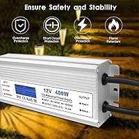 Vista 2 de Controlador LED de 400 vatios, fuente de alimentación impermeable IP67 de 12 V, CA 90-140 V a CC 12 V 33.3 A transformador de bajo voltaje
