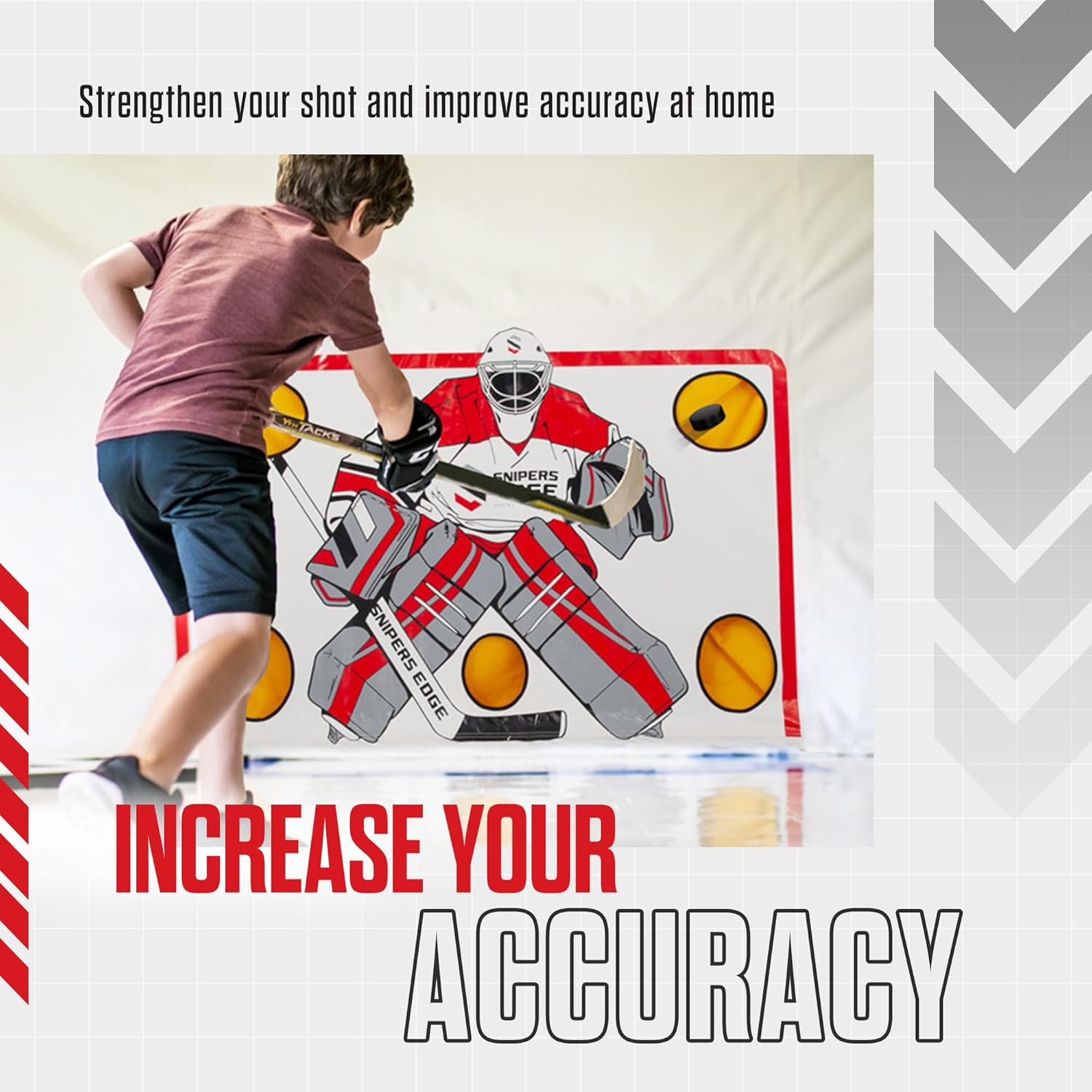Snipers Edge Hockey Shooting Tarp – Tarp Made of Heavy Duty Vinyl – Develop a Stronger Slap and Wrist Shot Without Damaging Drywall or Breaking Windows