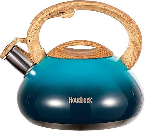 Tetera de 2.5 litros con mango ergonómico de acero inoxidable de grado alimenticio para té, café, azul leche