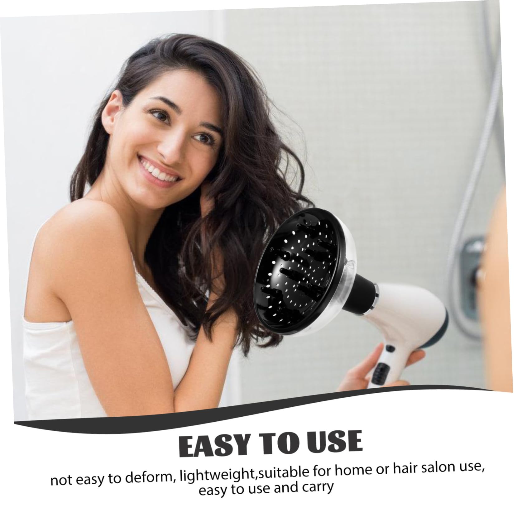 NOLITOY Universal Hair Dryer Diffuser Cover Hair Dryer Nozzle Plastic Blow Cover Easy to Use and Carry