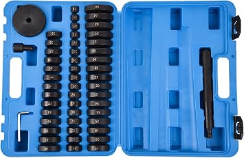 DHA 52 Pcs Custom Bushing Press Kit Bush Bearing Race and Seal Driver Insert Removal Tool Set