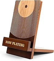 Vista 1 de Sonny & Sloane Soporte para discos de vinilo Now Playing: soporte para discos de madera clásico - Accesorios de vinilo para entusiastas de LP