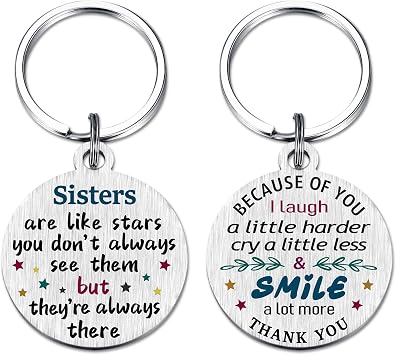 Sister Keychain Gifts - Best Sister Birthday Presents