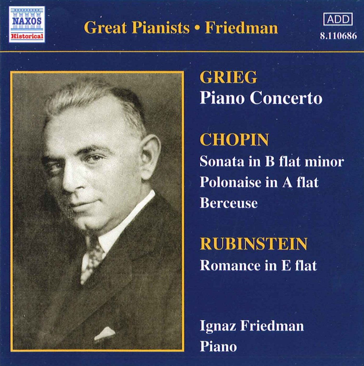 GRIEG: Piano Concerto / CHOPIN: Sonata in B Flat Minor