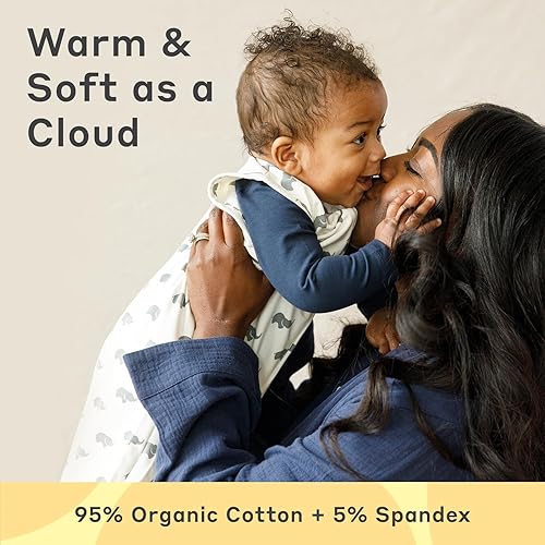 Miniatura 5 de MONICA + ANDY Arms Out - Saco de dormir para bebé, saco de dormir rosa para niños y niñas (6 a 9 meses), 95% algodón orgánico + 5% elastano, manta