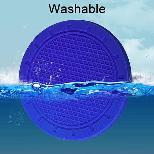 Miniatura 7 de Wisdompro - Posavasos para automóvil, paquete de 4 posavasos de PVC para automóvil, antideslizantes, universales, accesorios interiores de