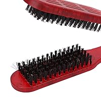 Vista 8 de Pinza para alisar el cabello, peine de doble cara para peinar el cabello rizado y ondulado, herramienta alisadora con cepillos dobles