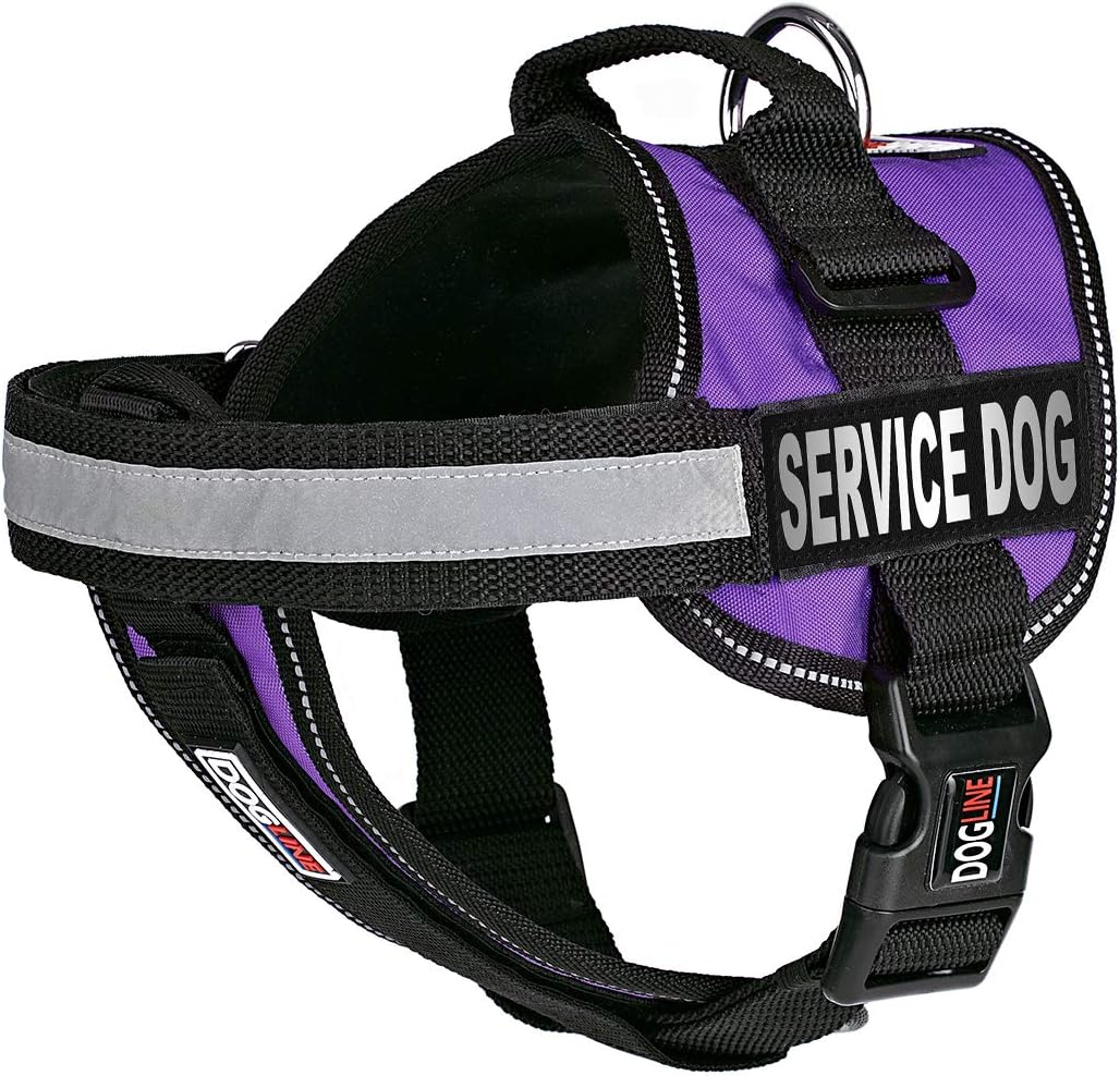 service dog harness purple