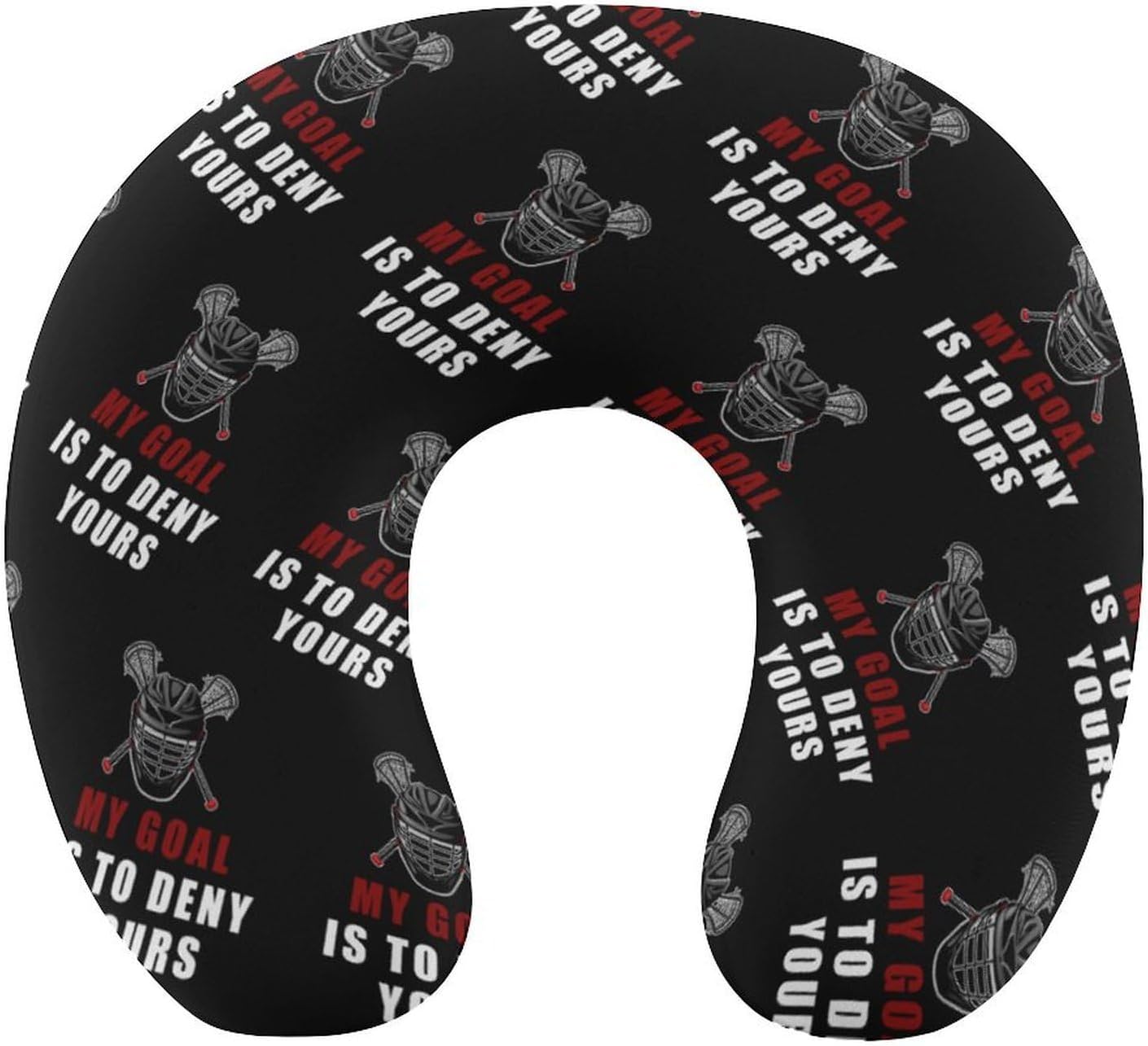 My Goal is to Deny Yours Lacrosse Travel Pillow U Shape Neck Pillow Washable Pillowcase for Sleeping Chair