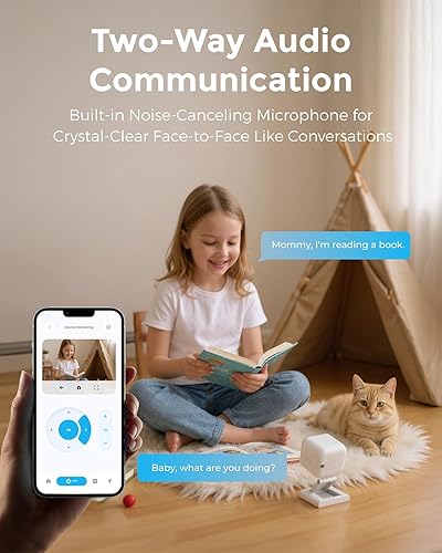 Miniatura 9 de Devo Cámara de seguridad C10 2K  Interior y exterior  Monitor de bebé y cámara para mascotas  Audio de 2 vías, visión nocturna a color, transmisión
