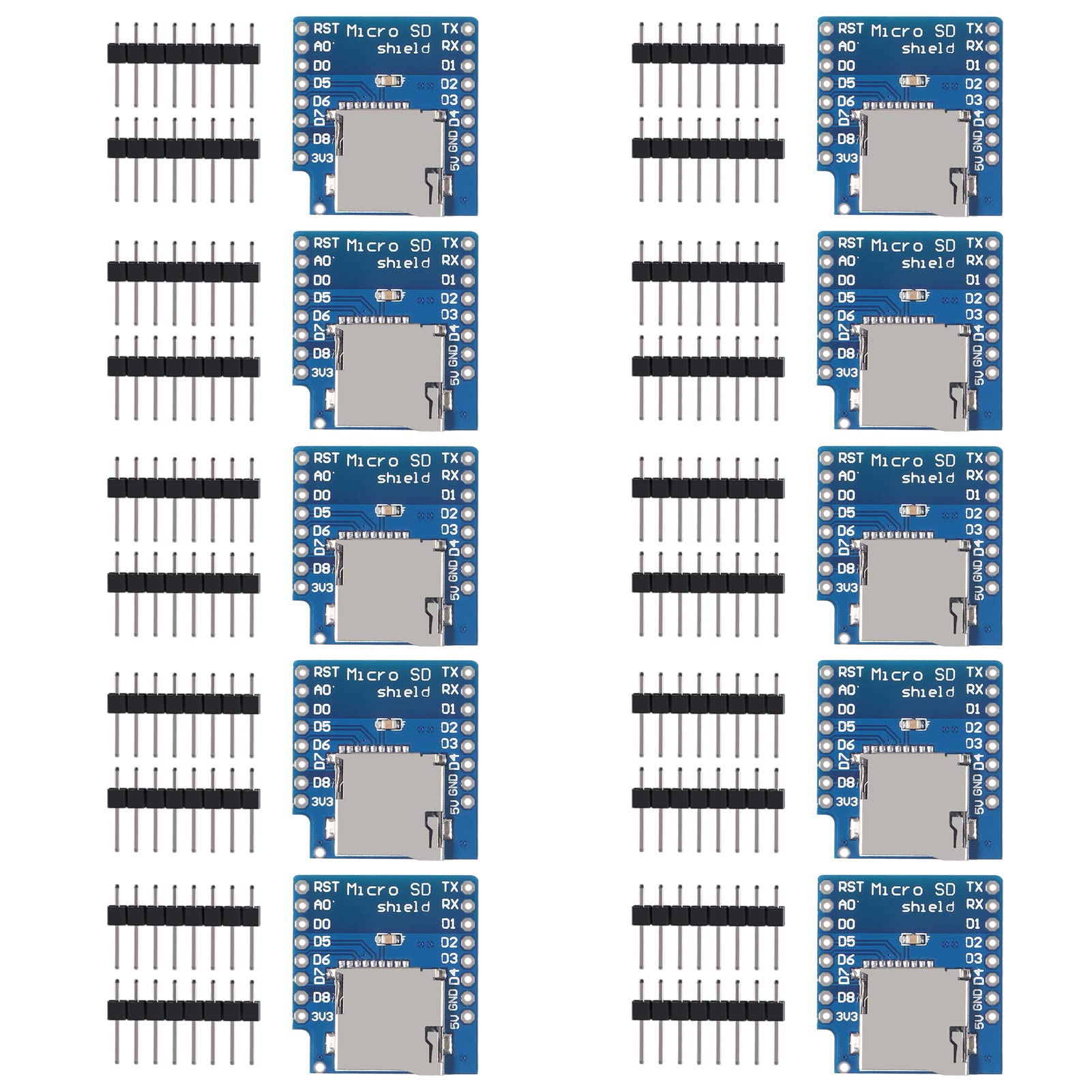 10pcs Micro SD Card Shield D1 Mini TF WiFi ESP8266 Compatible for WeMos D1 Mini TF Card Module-image-18
