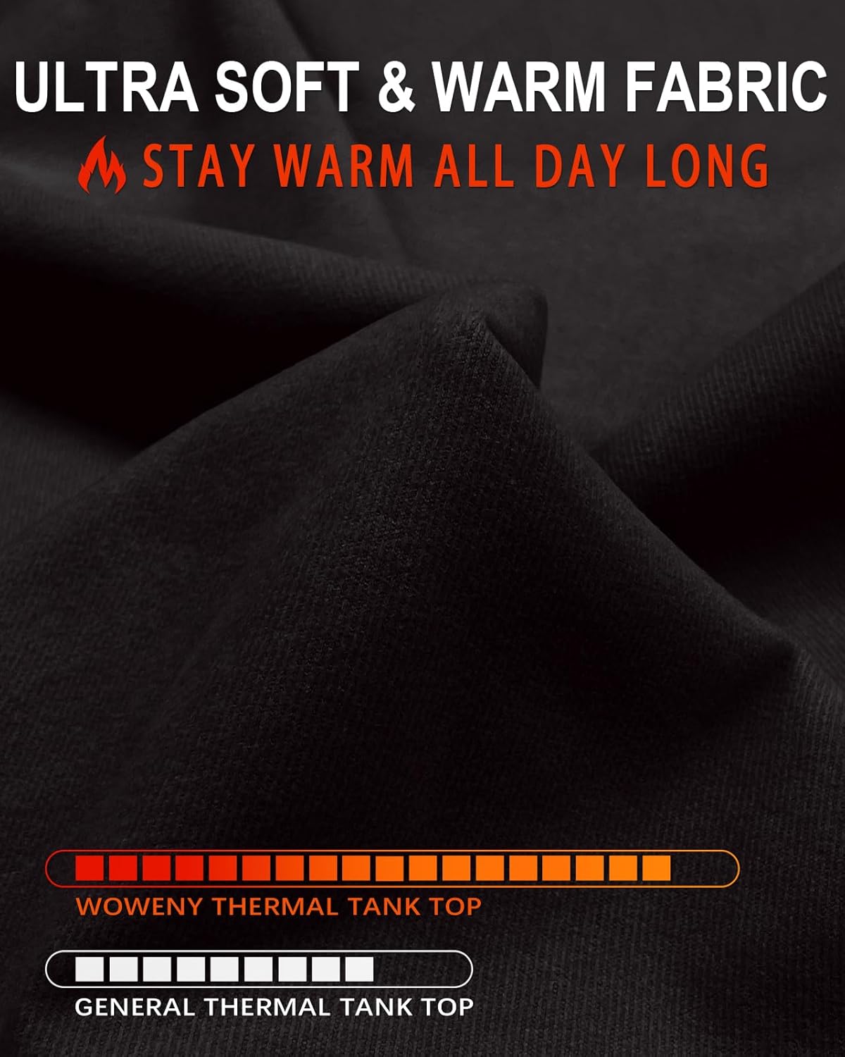 WOWENY Thermal Fleece Tank Top for Women V Neck Sleeveless Shirts Camisole Warm Base Layer Cami Vest Underwear Tops - Image 3