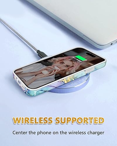 Miniatura 6 de JIAXIUFEN Funda para iPhone 12 Mini, diseño de mármol con purpurina dorada, delgada, a prueba de golpes, TPU suave de goma de silicona, compatible