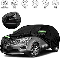 Vista 32 de Fundas impermeables para coche de reemplazo para Cadillac ATS/ATS-V 2013-2019, funda para todo clima de 6 capas con puerta con cremallera y bandas a